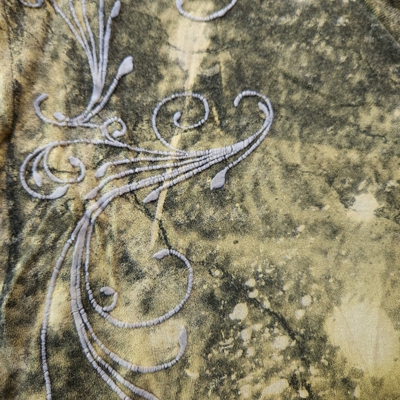 Affliction Los Angeles Yellow Wings Graphic Top Size Small - Picture 6 of 8